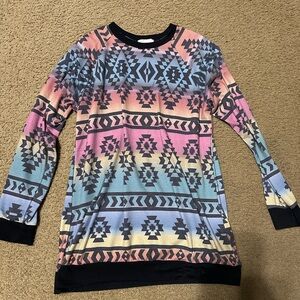 Colorful Geometric Patterned Sweater